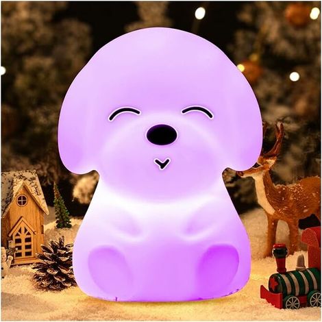 Kids Night Light Dog Night Light, 7 Colors Night Light Baby Night Light, LED Timer Night Light Kids, Portable Baby Night Light,Kawaii Deco Bedroom Night Light Baby Christmas Gifts (1/5)
