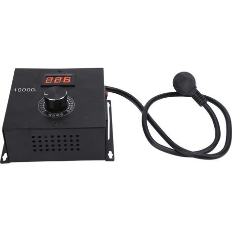 Variateur de tension à thyristor, régulateur de puissance élevée, gradateur de vitesse avec bouton rotatif (prise UE 220V) (1/5)