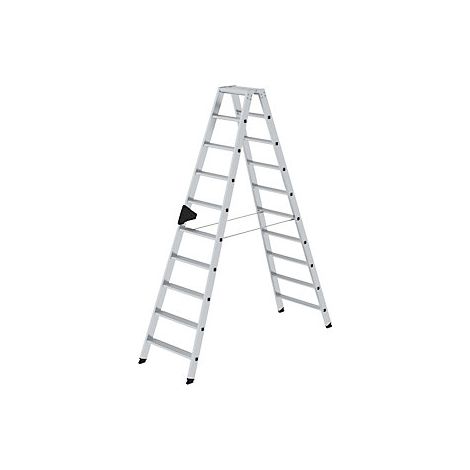 Escalera tipo tijera de peldaños planos  ascenso por ambos lados