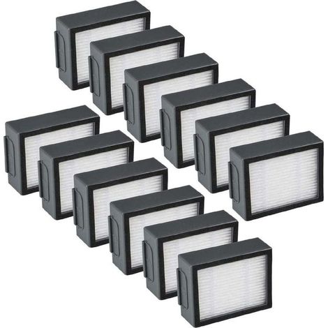 12-Pack Remplacement Filtres - iRobot Roomba i & e i7 e5 e6 + J7 Pièces de Rechange pour Aspirateur Accessoires (1/4)