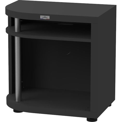 LE MARQUIER Meuble cuisson arrondi gauche noir - 80 x 55 cm - Étagère acier - Origine France Garantie (1/3)