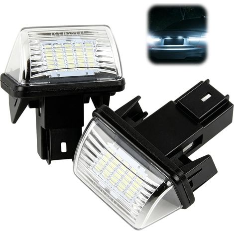 2pcs LED License Plate Light Compatible with Berlingo Saxo Lámpara de Matrícula Trasera Compatible with Partner C3 C4 C5 DS4 XSARA 206 207 306 307 308 406 407 5008, 6340A3 6340.A3 (1/5)
