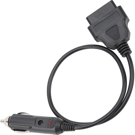Câble d'alimentation d'urgence OBD2 12V pour ECU véhicule, avec prise allume-cigare vers connecteur femelle OBD, adaptateur auto (1/5)