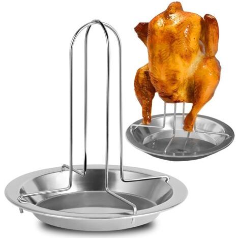BUNTHAUS Support de Poulet Support à Poulet Support Poulet Support Poulet Barbecue en Acier Inoxydable pour Four, Barbecue, Poulets Accessoires Gril (1/5)