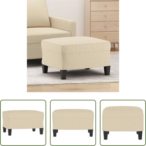 Sofa - Fußhocker Creme 60x50x41 cm Stoff (1/5)