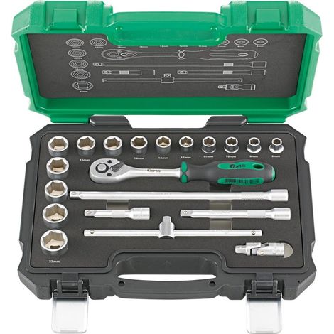 Fortis Steckschlüssel-Garnitur 3/8, 20-tlg. (1/2)