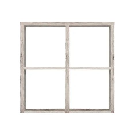 Étagère cube 4 casiers décor chêne gris - Classico (1/2)