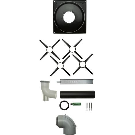 Brötje Abgasleitungs-Set KAS 80/2, Kessel-Schacht, DN 80/125, PPs/Al
