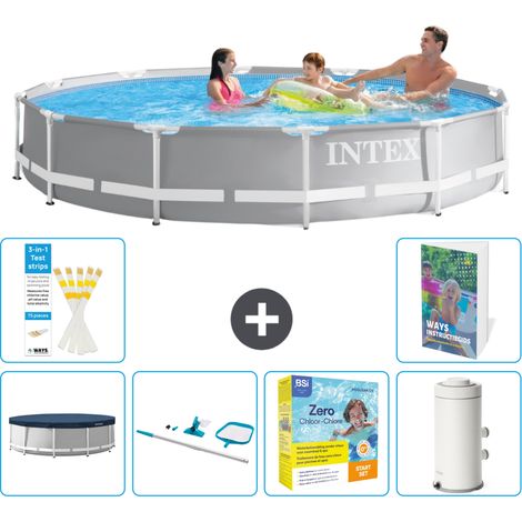 Prism Frame Pool Rund - 366x76 cm - 7-teilig S91