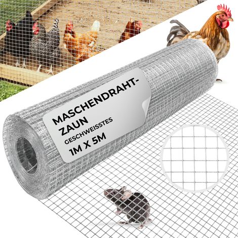 Geflecht GARDEN ZN, 1000/10,6x10,6/0,8 mm, viereckig, Garten, Tierhaltung, Packung 5 m (1/5)