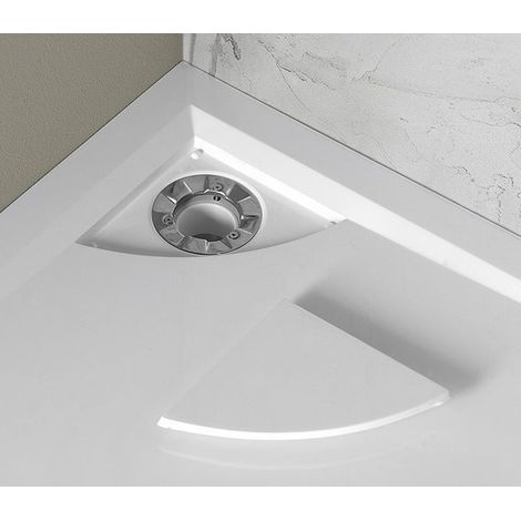 LUSSA Couvercle de bonde pour receveur de douche R550, R500, blanc