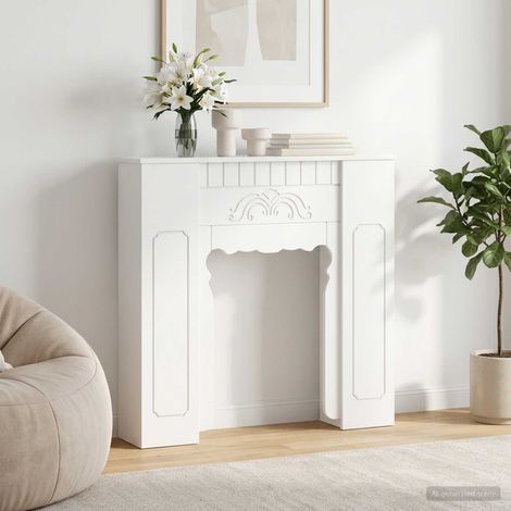 Cadre de cheminée Blanc 93 x 20 x 89 cm Bois d'ingénierie (1/5)
