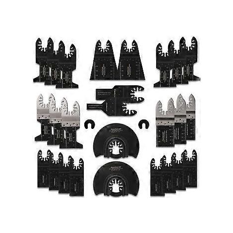 Outil Multifonction Lame de Scie Oscillante, 28pcs Lame Outil Multifonction Oscillants Accessoires Kit pour Plastique, Bois, Métal, Universelle Fein Mu