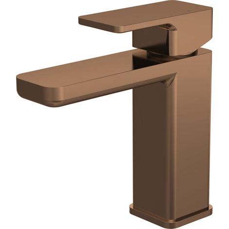 Nuie Windon Mono Basin Mixer Tap with Push Button Waste - Brushed Bronze (1/3)