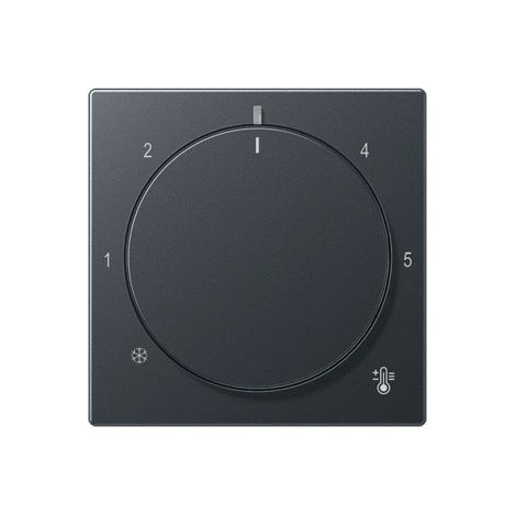 Jung Tapa para termostato, termoplástico lacado, serie A, antracita mate A 1749 BF ANM