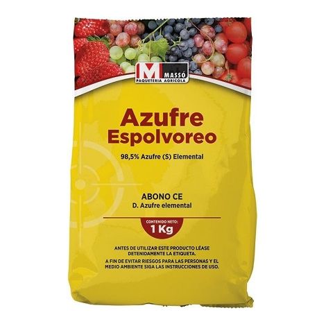 MassМ Sulphur Spruzzamento del 98,5% di fertilizzante CE, borsa 1 kg