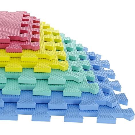 Tapis De Sol Emboîtables - Tapis D'Exercice Et De Jeu En Mousse EVA - 8 Pièces 30 X 30 X 1 Cm - Pour Gym Intérieure Ou Extérieure Enfants Et Adultes (1/5)