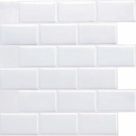 royaluxe -Stickers Carrelage pour Cuisine Salle de Bain, Credence Adhesive Cuisine, ImperméAble Carrelage Adhesif Carreaux de Autocollant Mural DéCoratif 4 Pièces (1/5)