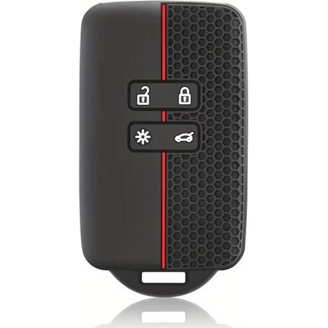 Boîtier Pour Télécommande Renault - Boîtier En Silicone Antichute Avec Motif Alvéolaire - Compatible Avec Modèles Renault Et Dacia - 1 Pièce (1/5)