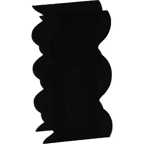 Moderne Acryl-Blumenvase, dekorativ, einzigartige Wellenform, für Schlafzimmer, Wohnzimmer, Tisch, Schwarz (1/5)