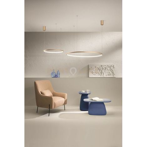 SOSPENSIONE SOEL D.100CM ORO LED 3000K 47W MAX 4474LM DIMMERABILE