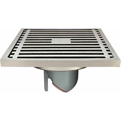 Déodorant de salle de bain Bamboo Row en acier inoxydable, bonde de sol de 9 cm (1/2)