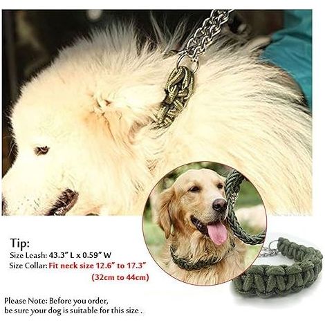 Laisses pour colliers et laisses pour chiens durables, laisse réglable en nylon tressé (1/4)