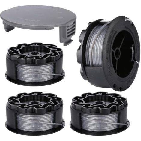 Bobine Fil pour BOSCH UniversalGrassCut Coupe Bordure 18 18-26 18-260 F016800570 avec Couverture (4 pièces) (1/5)