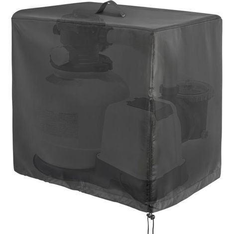 Pool Sand Filter Cover for Intex Pool Sand Filter Pump, Sand Filter Pump Outdoor Waterproof Protection Cover for Above Ground Pools Pump Cover - 84×61×86cm (1/5)