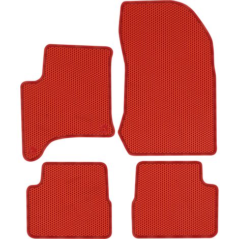 Peugeot 208 II mHEV à partir de 2025. Tapis dédiés - EVA ROUGE NIVELLEMENT (1/5)