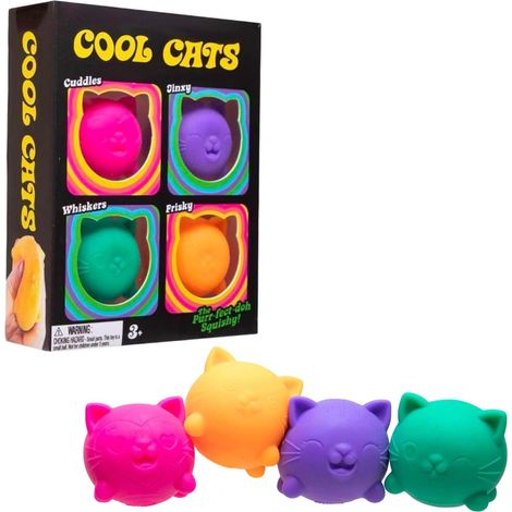 Lot de 4 balles anti-stress moelleuses en forme de boules de sucre, jouet anti-stress à compression lente pour soulager l'anxiété et stimuler les sens. (1/5)