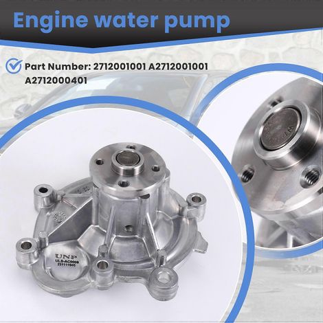 Pompe à eau moteur 2712001001 A2712001001 A2712000401 pour Mercedes-Benz Classe C, Classe E, GLK C209 A209, SLK R171 R172 (1/5)