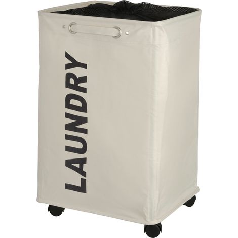Wenko Quadro Cesto de ropa beige 79 litros poliéster (1/5)