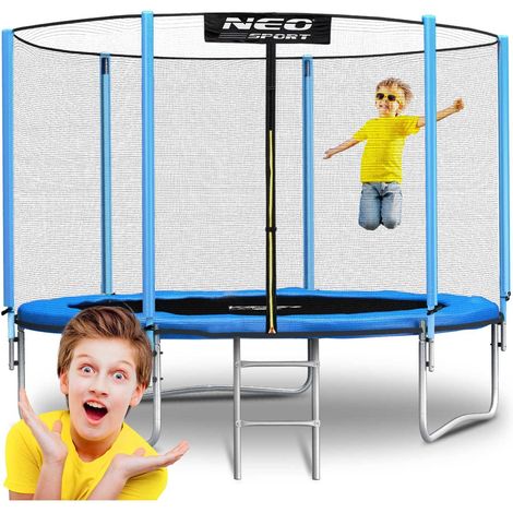 Gartentrampolin 10 fu312 cm mit auerem sicherheitsnetz und leiter von neo sport