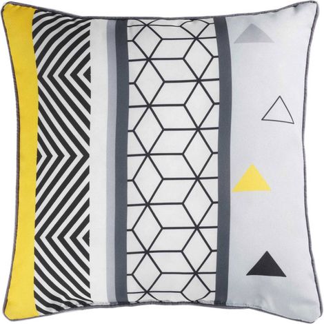 Coussin Déco "Yellow Mix" 40x40cm Multicolore (1/2)