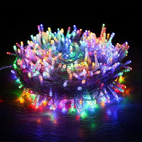 JSSEVN - Guirlande Lumineuse, 50m 400LED Guirlandes Lumineuses d'intérieur - 8 Modes d'éclairage IP44 Étanche Extérieur et Intérieur Guirlande Lumineuse-Coloré (1/5)