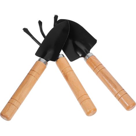 3pièces Kit Outils De Jardinage avec Cultivateur Râteau Et Truelle Ensemble De Outils Métal pour Plantation Et Entretien Léger Et Pratique (1/5)