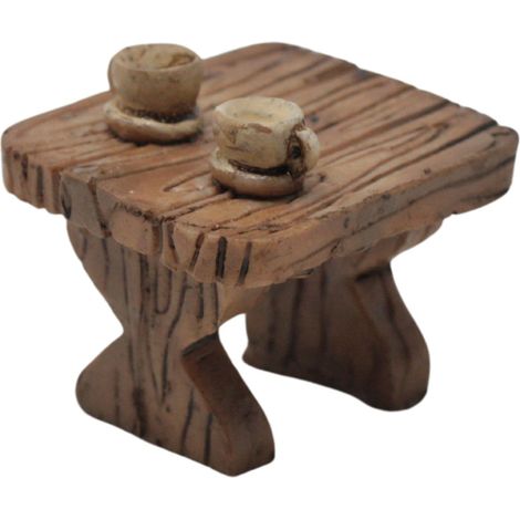 Tavolo con tazzine 4x3,5x4 cm in Resina per Presepe 11818 (1/4)