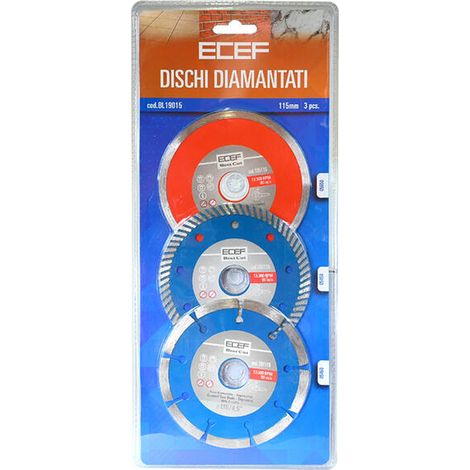 DISCO DIAMANTATO Ø 115 x 2,23 - blister da pz.3 - ECEF
