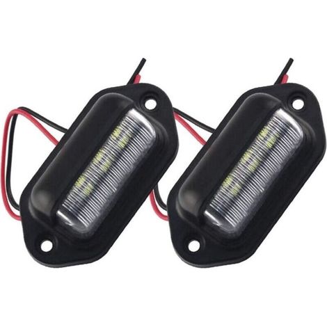 Stück wasserdichte LED-Rückleuchten für Kennzeichen – 6 SMD, 12 V/24 V, kompatibel mit LKW, PKW, Transporter, Anhänger und Wohnwagen