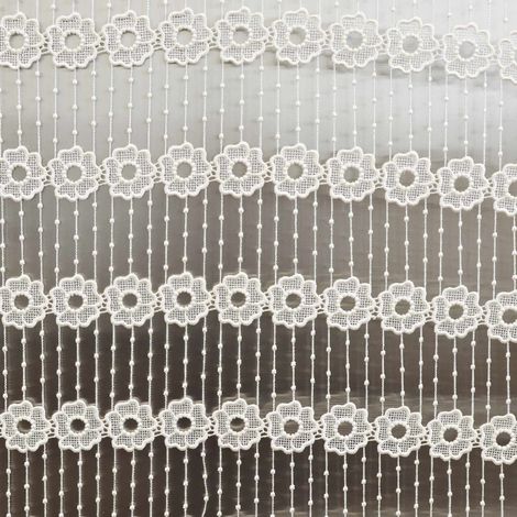 Modulable à fleurs suspendues en macramé Blanc 45x90 cm