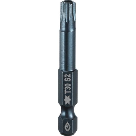 Embout de Tournevis Torx Magnétique, T30 1/4" Hex Tige Longueur 50mm Embout de Vissage Long Hexagonal en Acier S2 avec Trou pour Retirer les Vis de Fixation Outils (1/5)