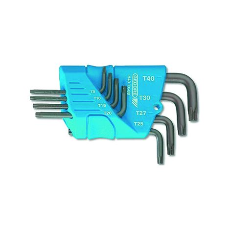 Schlüsselset gedrehte männliche Steckschlüssel Gedore Torx - T10 - T15 - T20 - T25 - T27 - T30 - T40 - T45