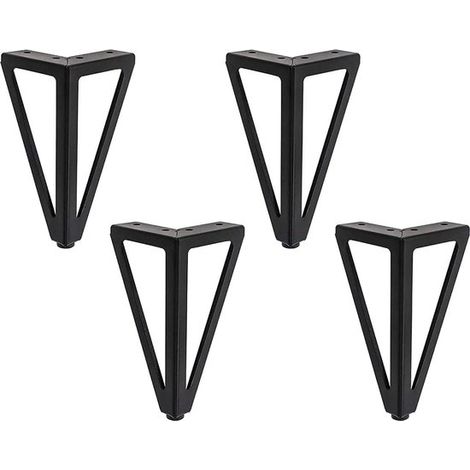 Metall-Möbelbeine 15 cm – 4er-Set schwarze Tischbeine für Couchtische, TV-Tische und Möbel (1/5)