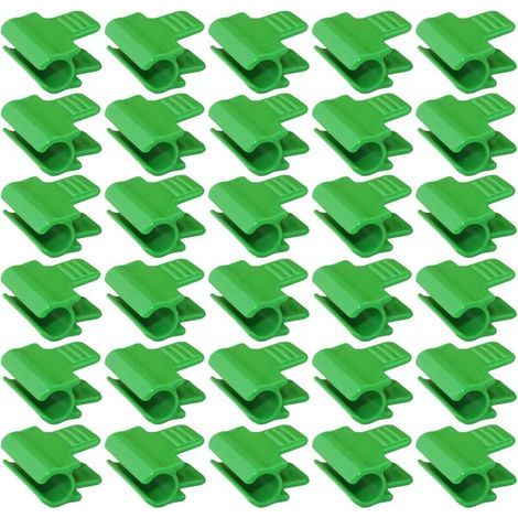 30 clips para películas de invernadero, sujetadores para invernadero, clips para invernadero de 11 mm, clips para plantas, clips de aro para túnel de malla de plástico, para invernaderos, soporte de e (1/5)
