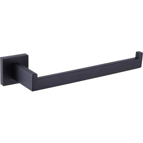 Crochet porte-serviettes pour salle de bain, porte-serviettes noir mat, anneau porte-serviettes en acier inoxydable SUS 304 - Crezuo (1/4)