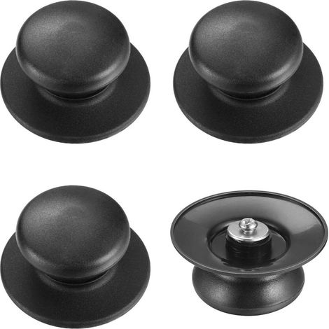 Bouton de couvercle de casserole 4 pièces, boutons de couvercle de couvercle de casserole de remplacement universel, poignée de bouton de batterie de cuisine, boutons de poignée circulaires en bakélit (1/5)