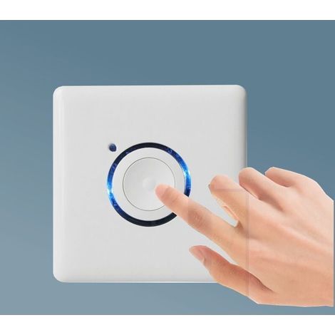 Minuterie murale extérieure LED tactile 16 niveaux – Programmation 2 à 120 minutes – Tension AC 110-220V – Puissance 16A – Installation simple (1/5)