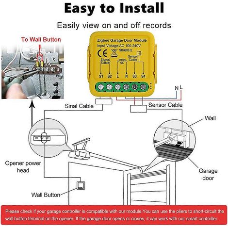 Tuya zigbee – contrôleur d'ouverture-porte de garage, Module de commutateur intelligent, prise en charge, télécommande vocale pour Alex (1/4)