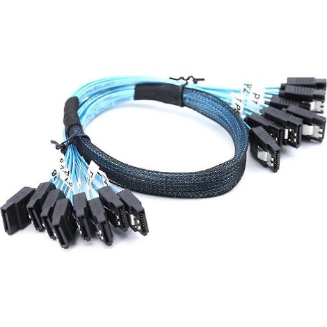 8er-Pack SATA-Kabel für PC, 7-poliges 6-Gbit/s-SAS-Datenkabel (1/5)